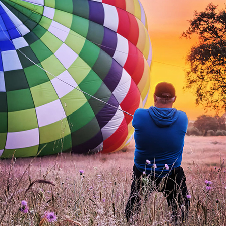 presente voo de balão ao nascer do sol Windpassenger